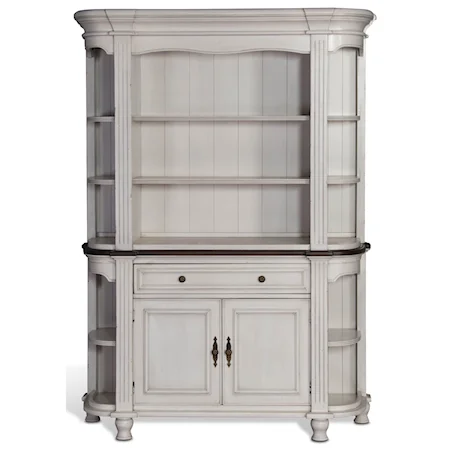 Two-Tone Demilune Buffet & Hutch